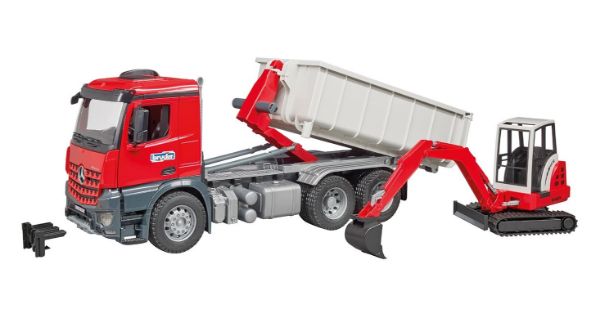 Image de MB Arocs avec conteneur Roll-Off+Schaeff HR16 1:16