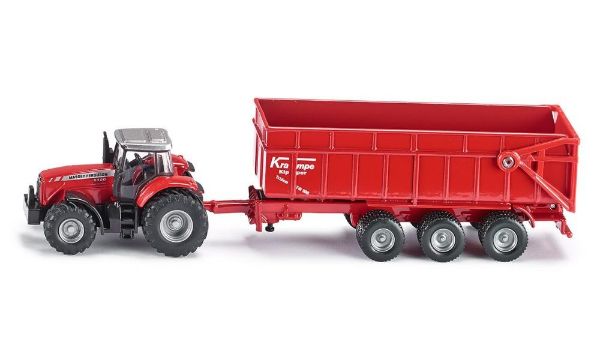 Image de Massey Ferguson  tracteur avec remorque 3 essieux 1:87