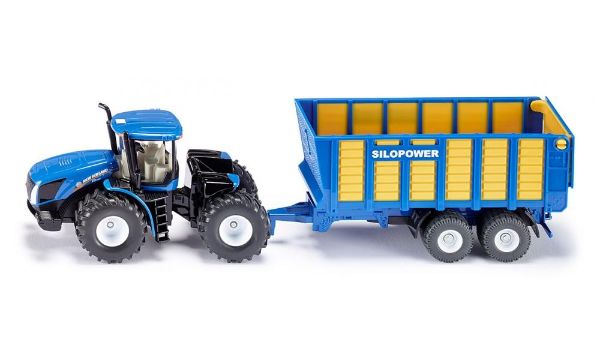 Image de New Holland T9.560 avec remorque d'ensilage 1:50