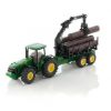 Image de John Deere avec remorque forestière 1:50 Siku