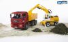 Image de MAN TGA camion de chantier et pelleteuse Liebherr 1:16