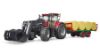 Image de Case IH Optum 300 CVX avec chargeur frontal, remorque de transport de balles