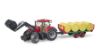 Image de Case IH Optum 300 CVX avec chargeur frontal, remorque de transport de balles