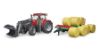 Image de Case IH Optum 300 CVX avec chargeur frontal, remorque de transport de balles