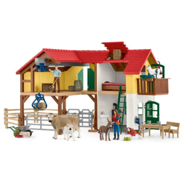 Image de Ferme Avec Étable Et Animaux Schleich