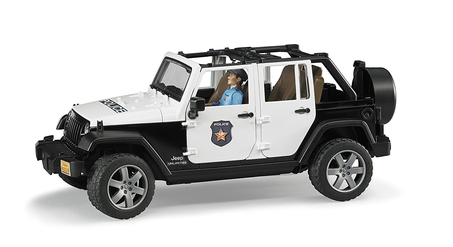 BRUDER – Voiture De Police Jeep Wrangler Avec Figurine – Jouet 1/16 (Réf 02526)