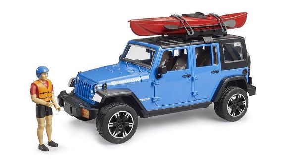 Image de Jeep Wrangler Rubicon Unlimited avec kayak et kayakiste