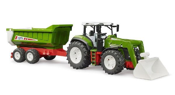 Image de Tracteur Roadmax BRUDER avec chargeur frontal et benne basculante 1:16