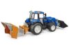 Image de New Holland T5.120 avec chargeur frontal, caisse, fourches + 1 balle ronde 1:16