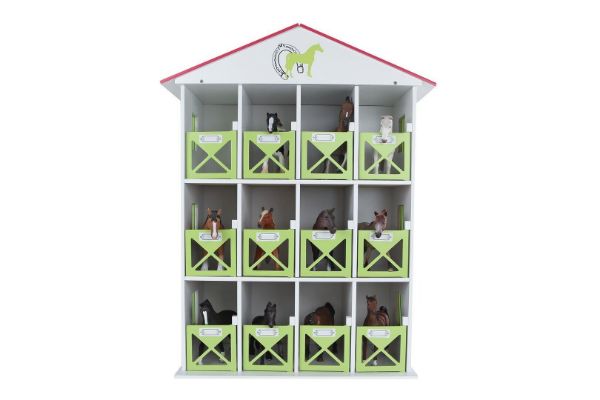Image de Boîte de rangement chevaux avec 12 boxes 1:24 18,5x41x53cm