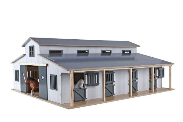 Image de Ecurie avec 7 boxes et pâturage 1:24 75x69x32cm