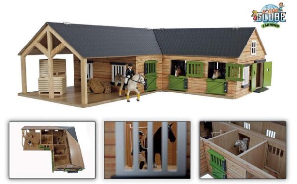 Image de Ecurie avec 3 stalles et stockage 1:24