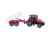 Image de Tracteur Rose avec Remorque (son et lumière)  Kids Globe 379417 1:32