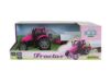 Image de Tracteur Rose avec Remorque (son et lumière)  Kids Globe 379417 1:32