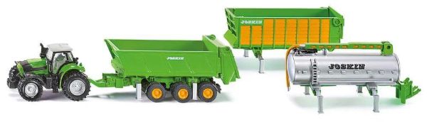 Image de Tracteur DEUTZ avec 3 remorques Joskin Siku 1:87