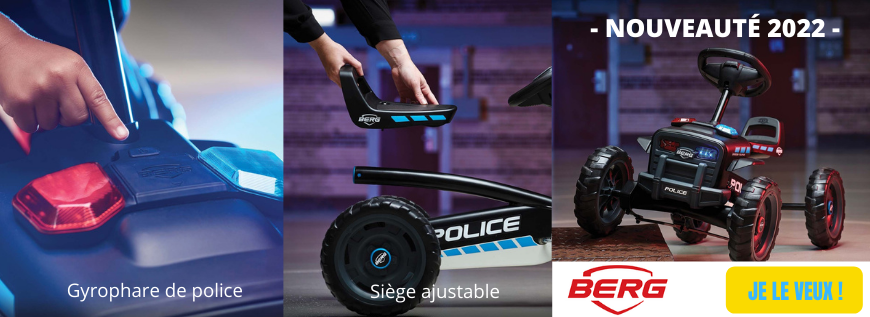 Nouveaute 2022 Berg Buzzy Police disponible sur jouettoys