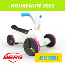 Nouveaute 2022 Berg trotteur go twirl multicouleurs disponible sur jouettoys