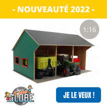 nouveautes 2022 kids globe ferme en bois 3 tracteurs sur jouet toys